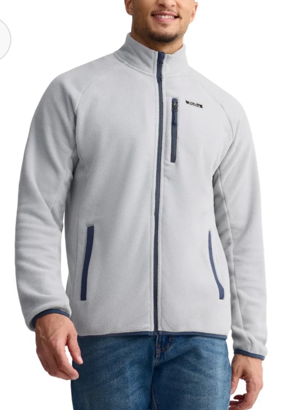 AuClair Full Zip Fleece Jacket Blue Size Large
